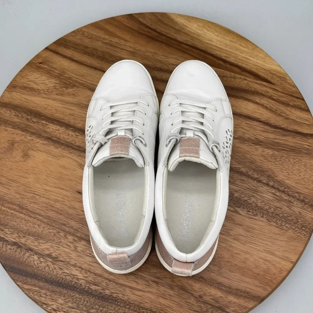 Josef Seibel Caren 06 Shoes Womens Size 8 / 39 White Leather Casual Comfort